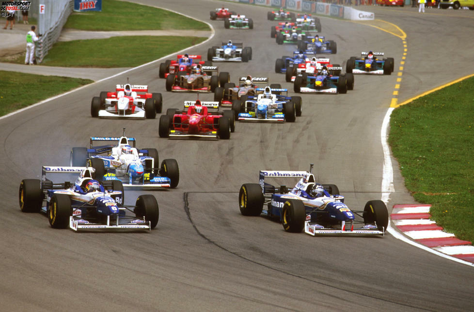 #8 Williams 1996-1997 (Pole-Position-Quote 68 Prozent): Vor allem die Saison 1996, in der die beiden Williams-Piloten Damon Hill und Jacques Villeneuve gegeneinander um den Titel kämpften, macht Williams zum dominanten Team dieser beiden Jahre. Aber auch 1997 holten Villeneuve und Heinz-Harald Frentzen elf von 17 Pole-Postions.