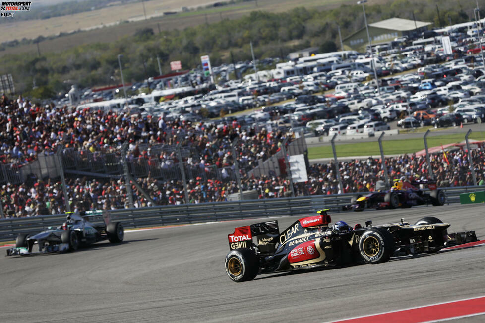 In den erfolgreichen Lotus-Jahren 2012 und 2013 führte Romain Grosjean nicht weniger als sieben Grands Prix an, ohne je einen zu gewinnen. Sein Teamkollege Kimi Räikkönen lag im gleichen Zeitraum ebenfalls in sieben Rennen an der Spitze, feierte dabei aber zwei Siege.