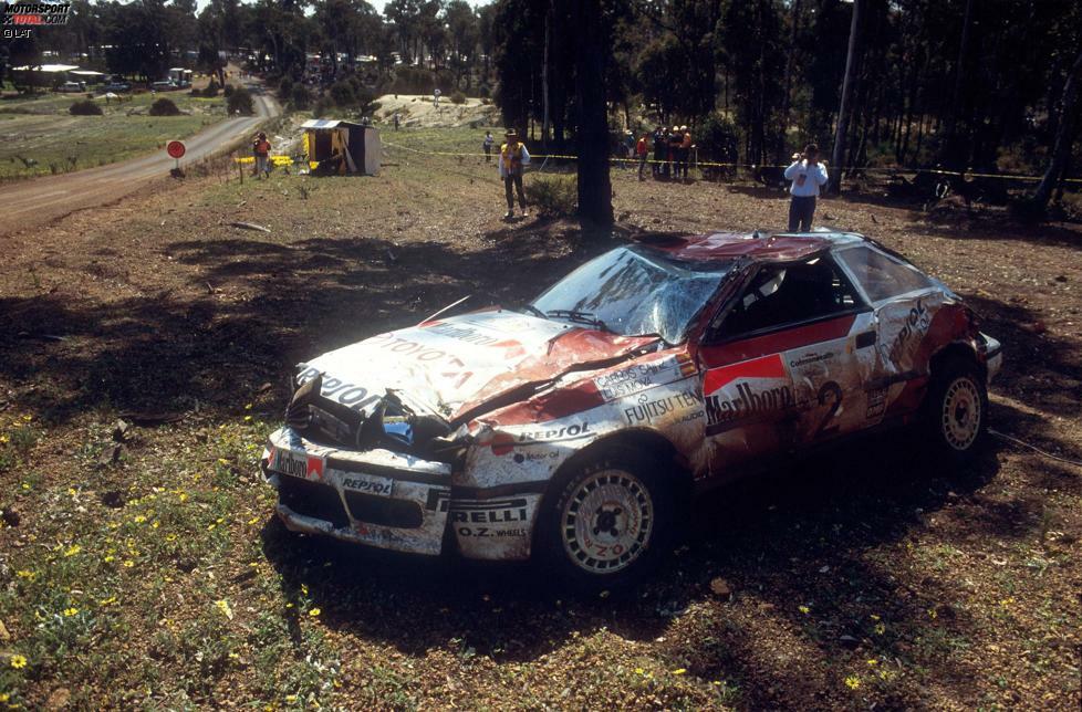 1991 verpasst Sainz die erfolgreiche Titelverteidigung nur knapp - auch wegen eines kapitalen Abflugs bei der Rallye Australien.