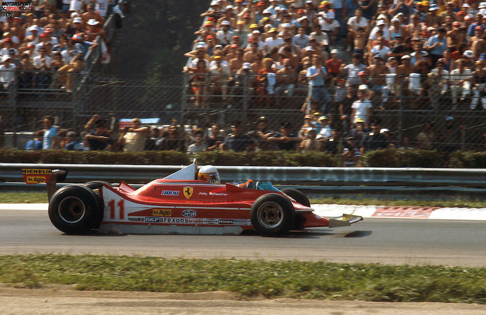 1979: Der Ferrari 312T4 von Jody Scheckter, das dritte Weltmeisterauto mit zwölf Zylindern.