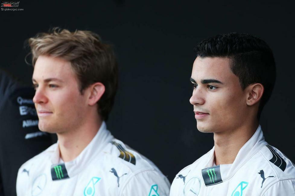 Im Herbst 2014 dann die Beförderung zum Testfahrer: Im Rahmen des Singapur-Grand-Prix gab Mercedes bekannt, dass Wehrlein künftig der dritte Mann hinter Lewis Hamilton und Nico Rosberg sein wird.