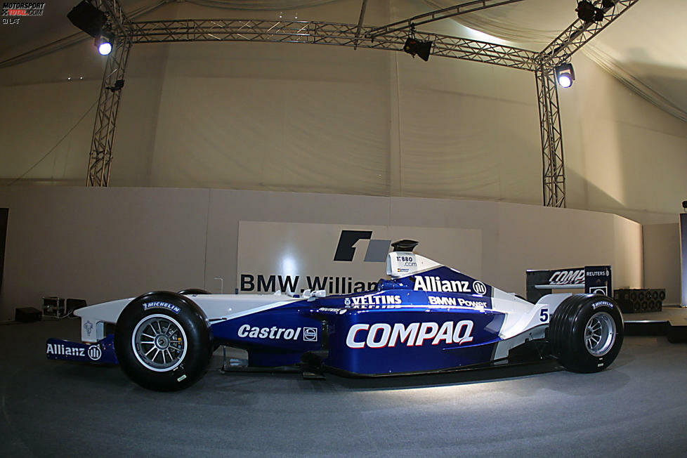 2001: In Silverstone zeigt Williams den FW23, mit dem Ralf Schumacher und Juan-Pablo Montoya auf Punktejagd gehen. Wie im Vorjahr reicht es zum dritten Platz in der Konstrukteurswertung.