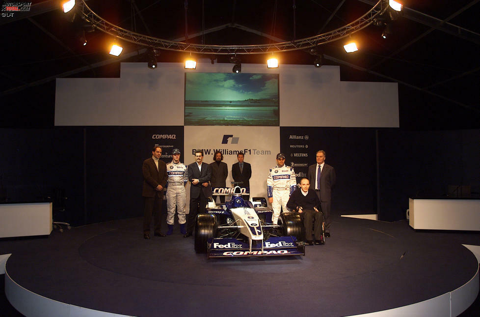 2002: Ralf Schumacher und Juan-Pablo Montoya bleiben an Bord, die Farbgebung ändert sich kaum. Kontinuität bei Williams mit dem FW24, der in Silverstone vorgestellt wird. Damit macht Williams eine Position gut: Platz zwei hinter Ferrari.