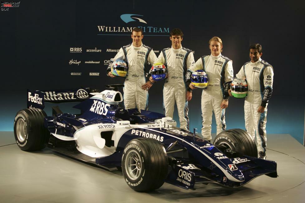 2006: Mark Webber bleibt im Team, Nico Rosberg kommt neu dazu. Und nach dem Abschied von BMW landet Williams mit Cosworth-Motoren nur im Mittelfeld. Platz acht ist enttäuschend für das Traditionsteam.