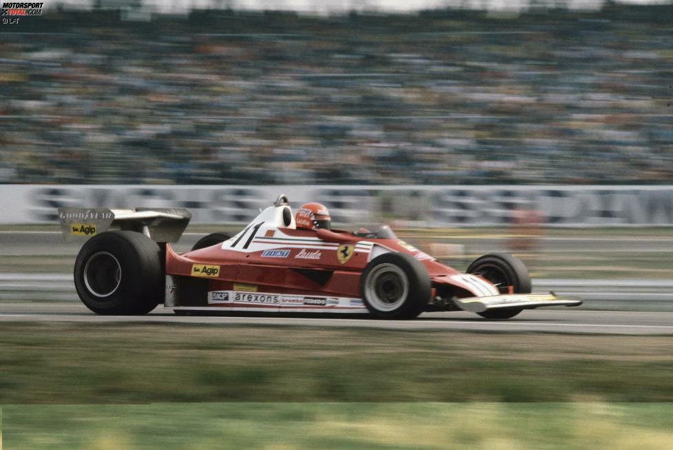 1977 schlägt Lauda mit dem 312T2 zurück und wird zum zweiten Mal Weltmeister. Aufgrund seines zerrütteten Verhältnisses zu Enzo Ferrari verzichtet der Österreicher auf die letzten beiden Saisonrennen.