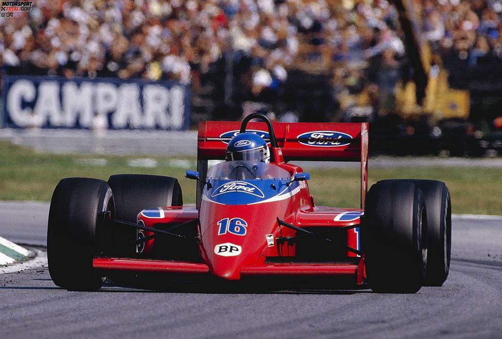 Zeltweg 1986 ist der Höhepunkt für Haas. Jones und Tambay kommen mit zwei Runden Rückstand als Vierter und Fünfter ins Ziel. Es sind die ersten WM-Punkte für den Rennstall. Beim nächsten Rennen in Monza sammelt Jones als Sechster den nächsten Punkt.