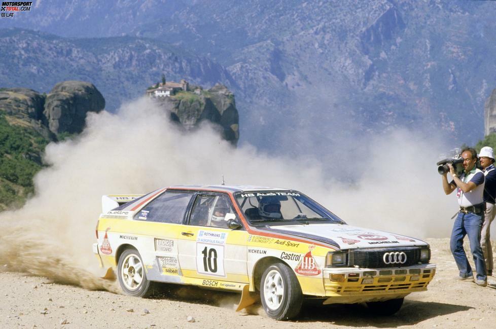 Platz 9: Audi holte 24 Siege und revolutionierte mit dem Quattro den Rallye-Sport. 1982 und 1984 gewann Audi die Marken-WM. Mit dem Ende der Gruppe B kehrte auch Audi dem Rallye-Sport den Rücken.