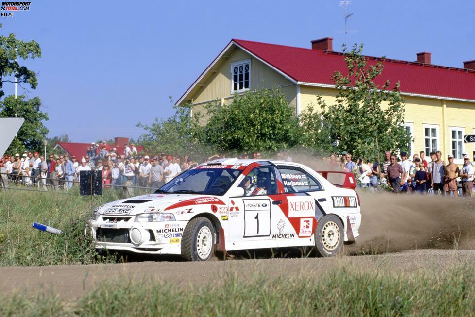 Mit 34 Siegen folgt Mitsubishi auf dem achten Platz. Zum Ende der Gruppe-A-Ära Mitte der 1990er-Jahre dominierte Tommi Mäkinen mit dem Lancer Evolution. Allerdings holte Mitsubishi nur einmal den Marken-Titel (1998).