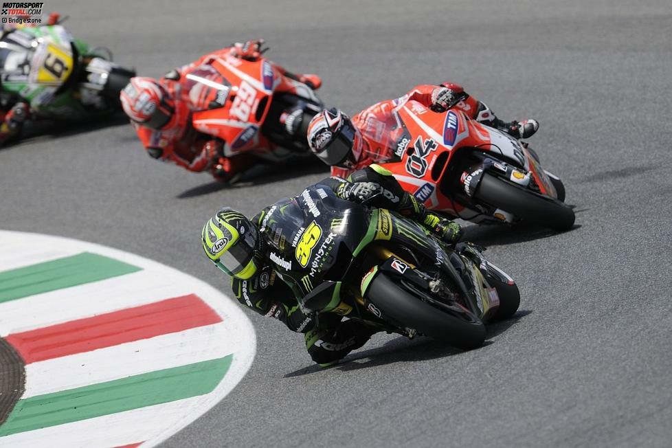 2013 wird seine dritte Saison im Tech-3-Team. In Assen erobert Crutchlow seine erste Pole-Position und erobert insgesamt vier Podestplätze. Diese Leistungen lösen das Ticket für einen Werksvertrag. Für 2014 unterschreibt er bei Ducati.