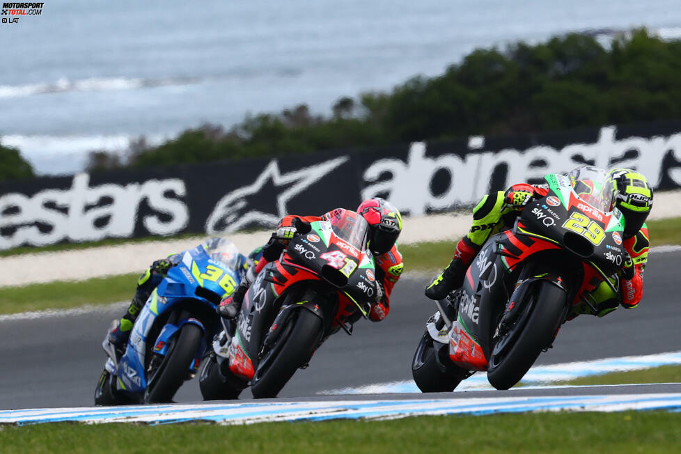 Die Saison 2019 gestaltete sich schwierig, die Aprilia ist das schwächste Bike im Feld. Lediglich in Australien fährt sich Iannone ins Rampenlicht, führt sogar kurz und wird Sechster. WM-Endrang 16 ist sein bislang schlechtestes Ergebnis.