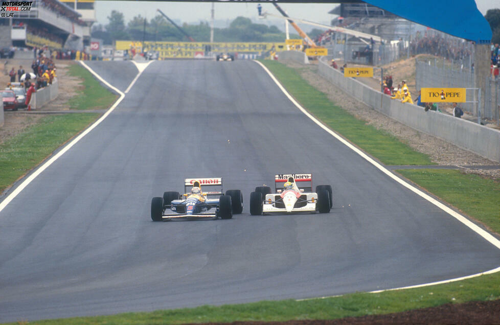 Dieses Überholmanöver von Nigel Mansell an Ayrton Senna ist in die Geschichte eingegangen. Es war das Jahr 1991. Damals wurde der Circuit de Barcelona-Catalunya eröffnet und ist seither ein Fixpunkt im Kalender.