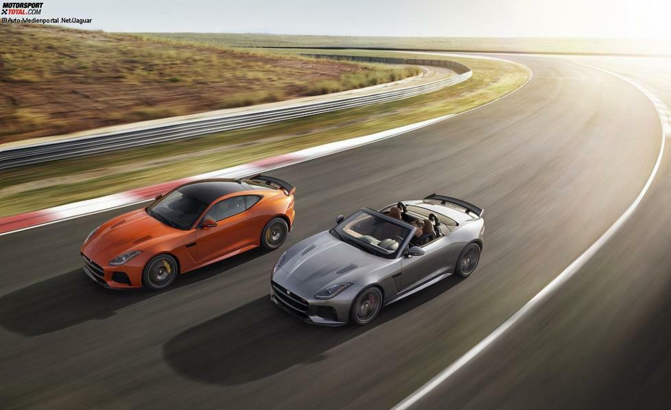 Zu Preisen ab 138.400 Euro für das Coupé und 145.400 Euro für das Cabriolet ist der F-Type SVR ab sofort bestellbar.