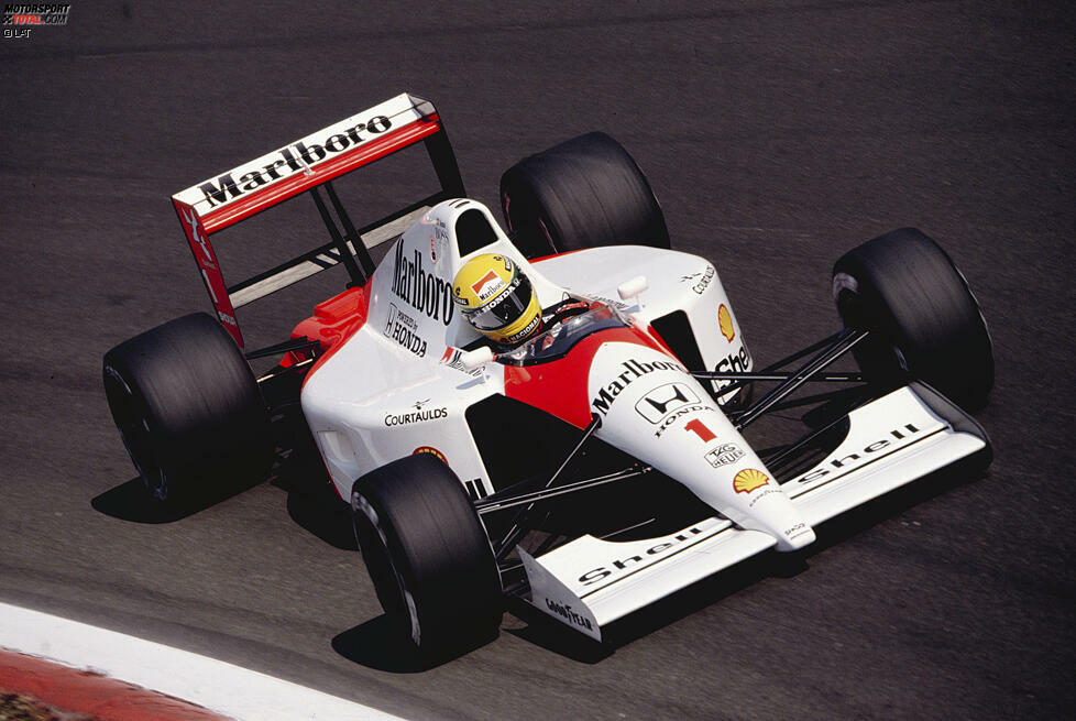 ...Nach dem erfolgreichen Saisonstart in den USA, Brasilien, San Marino und Monaco kann Senna mit 24 WM-Punkten Vorsprung vor Nigel Mansell die Weltmeisterschaft für sich entscheiden.
