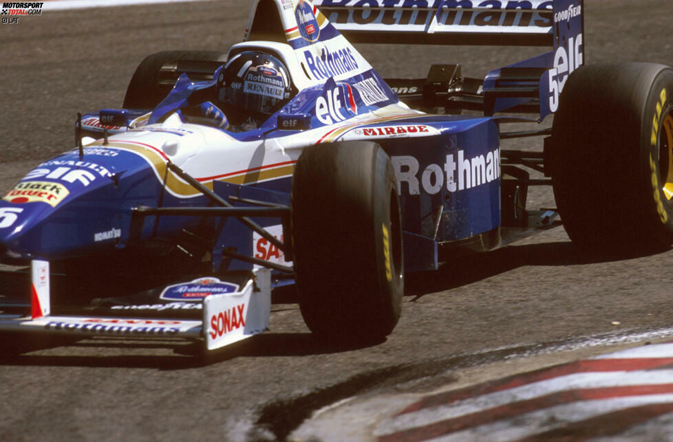 Damon Hill fährt 1996 die ersten drei Grand-Prix-Rennen in Australien, Brasilien und Argentinien auf dem ersten Platz nach Hause...