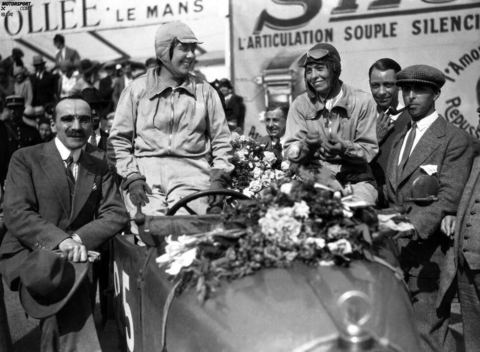4 - das beste bislang in Le Mans von einer Frau erreichte Ergebnis: Die Französin Odette Siko (re.) scheiterte 1932 beim 24-Stunden-Klassiker knapp am Podest.