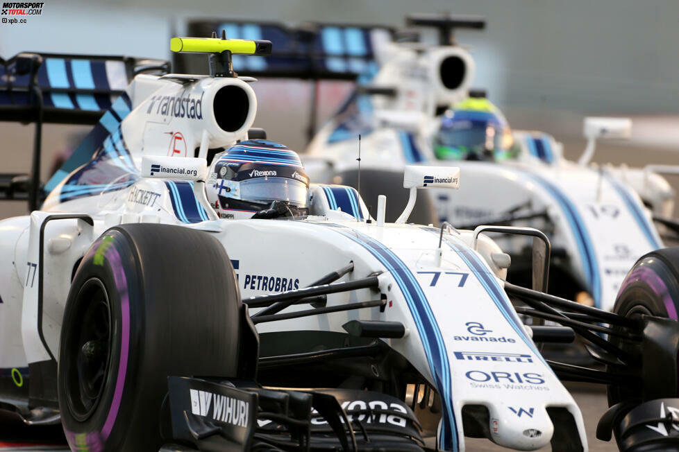 Abschied nehmen: Felipe Massa verliert zwar den Zweikampf gegen Valtteri Bottas, doch weil der Finne ausscheidet, holt er als Neunter die letzten Williams-Punkte der Saison. Es ist sein letztes Formel-1-Rennen.