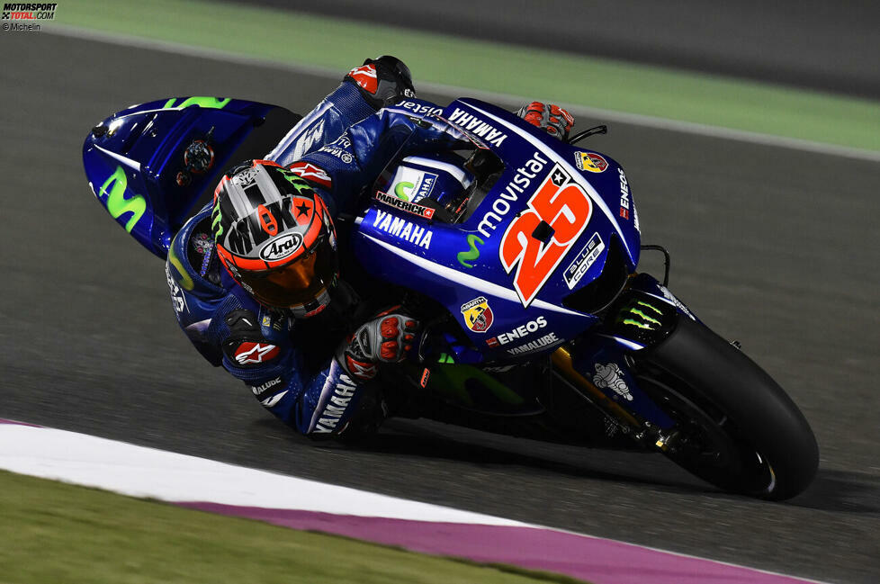 2017: Maverick Vinales in Katar - Der Yamaha-Neuzugang kann beim Saisonauftakt gleich sein erstes Rennen auf der M1 gewinnen. Im WM-Kampf spielt Vinales später aber keine Rolle mehr. Gegen Mitte der Saison rutscht er in eine Krise, der Titel geht an Marquez vor Dovizioso.