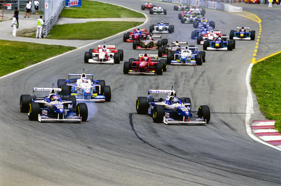 Damon Hill und Jacques Villeneuve gewinnen im Weltmeisterauto des Jahres 1996 ebenfalls 12 von 16 Saisonrennen, holen dazu aber auch noch zwölf Poles. Eine noch bessere Siegquote verhageln Michael Schumacher, der im Ferrari F310 drei Rennen gewinnt, und der Überraschungserfolg von Oliver Panis (Ligier-Mugen-Honda JS43) in Monaco.