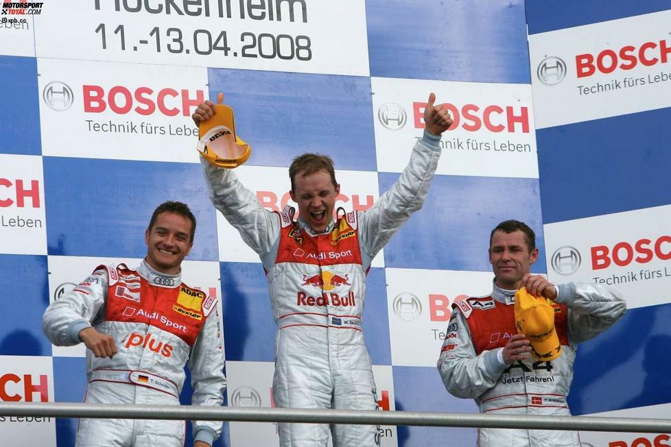 2008: Mattias Ekström (Audi) - Ein Jahr später kann der Schwede in Hockenheim zwar erneut gewinnen, der Titel geht allerdings einen anderen Audi-Piloten: Timo Scheider wird Champion, Ekström beendet die Saison auf Rang drei.