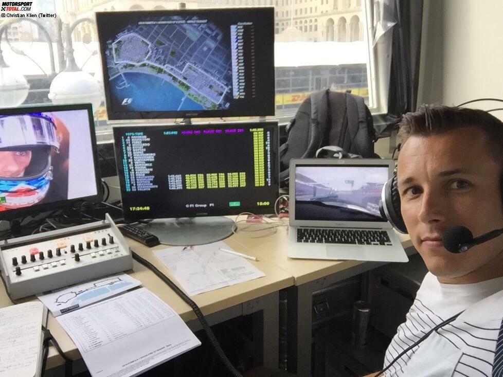 Ein bekanntes Gesicht: Christian Klien hat das Cockpit schon längst gegen das ORF-Mikrofon eingetauscht und fungiert an der Seite von Ernst Hausleitner als Experte. Alex Wurz hatte an diesem Wochenende eine gute Ausrede parat, er war in Le Mans vor Ort.