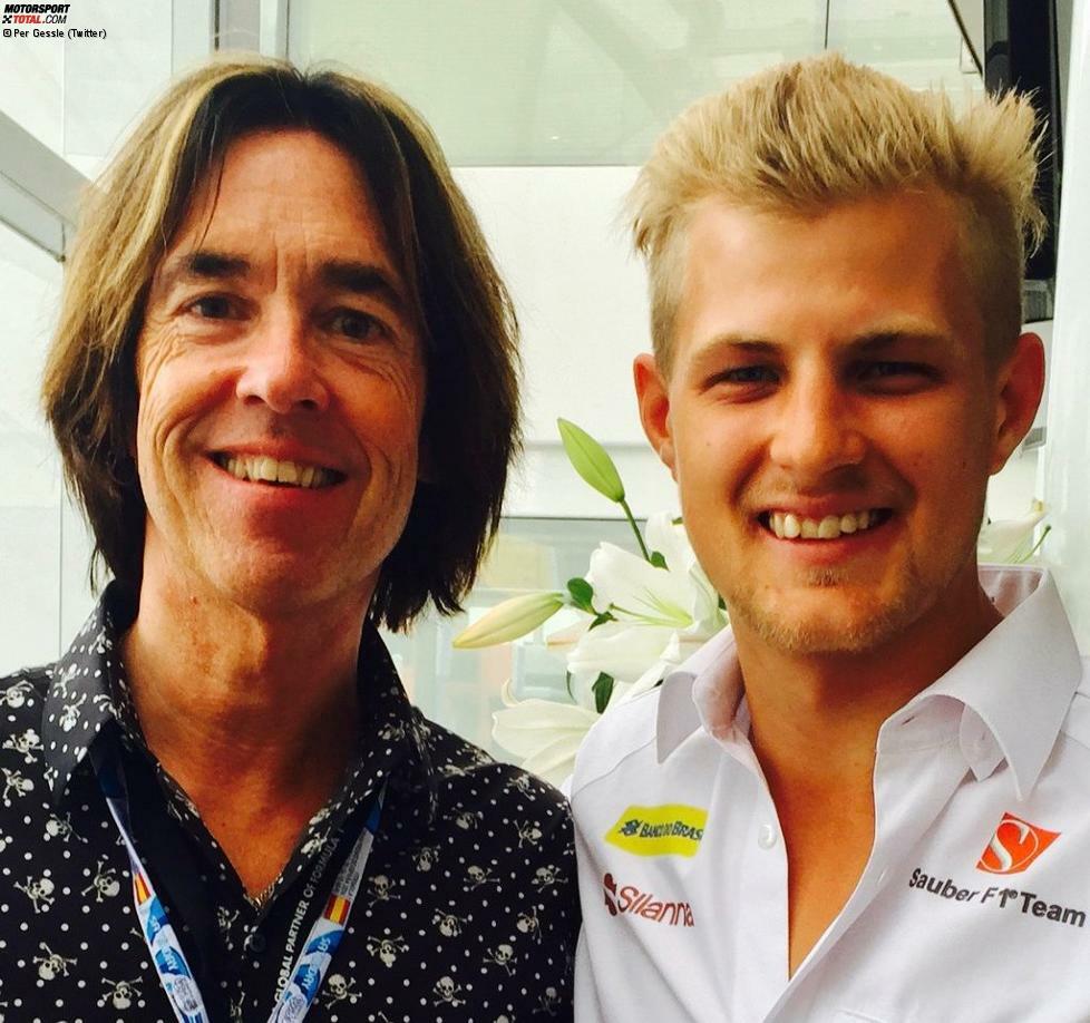 Volle Schweden-Power: Per Gessle kennt man als Frontmann von Roxette. Aber die Sauber-Auftritte von Marcus Ericsson stehen momentan eher unter dem Motto 