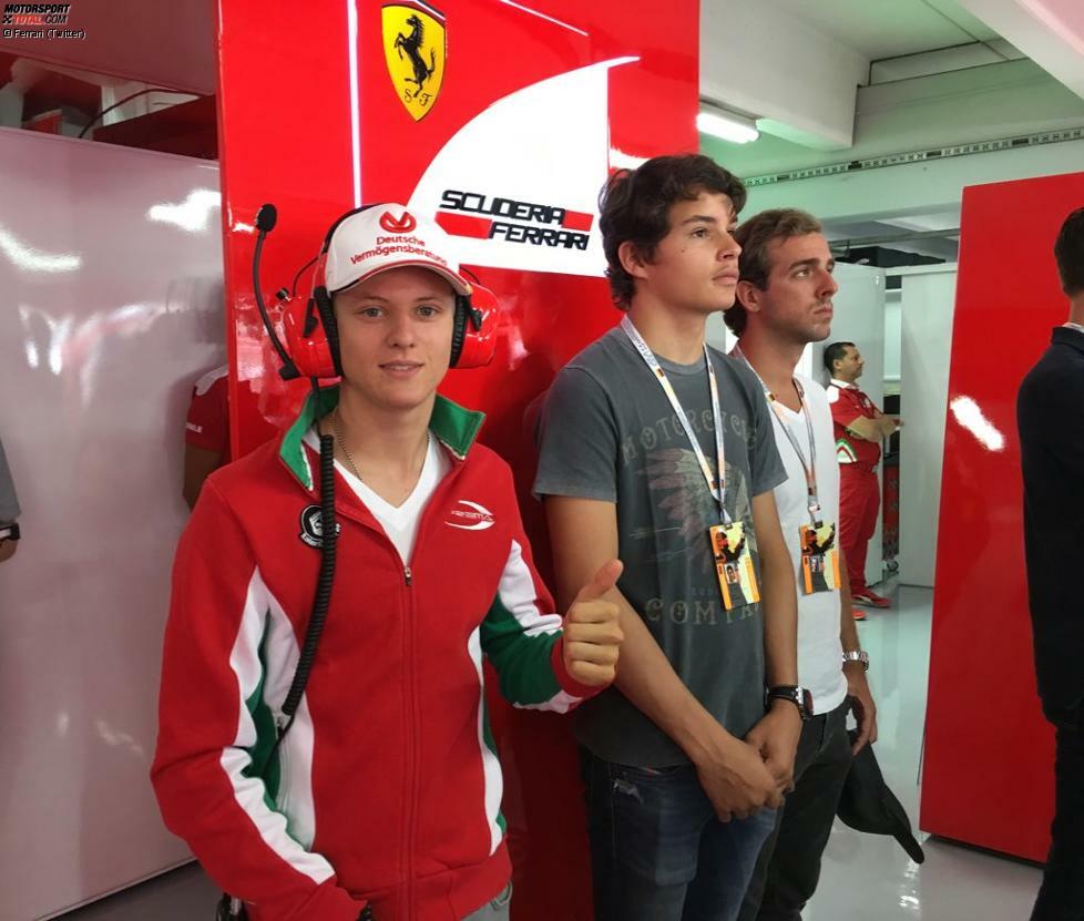 Das Wochenende verbringt Mick vor allem bei Ferrari (Foto)...