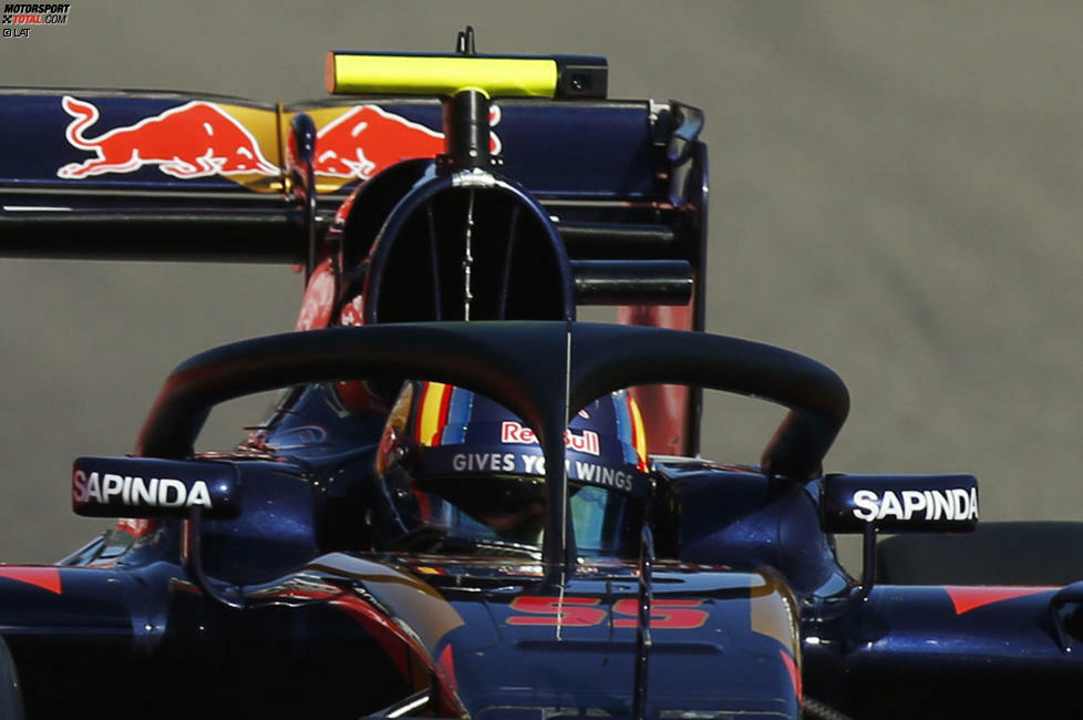 Vier Teams (Mercedes, Red Bull, Force India, Toro Rosso) probieren in Spa den Halo-Cockpitschutz aus. Urteil: Die Sicht ist selbst durch die Senke Eau Rouge in Ordnung. Mit Sensoren in der Airbox misst Toro Rosso die aerodynamischen Verwirbelungen, die Halo verursacht.