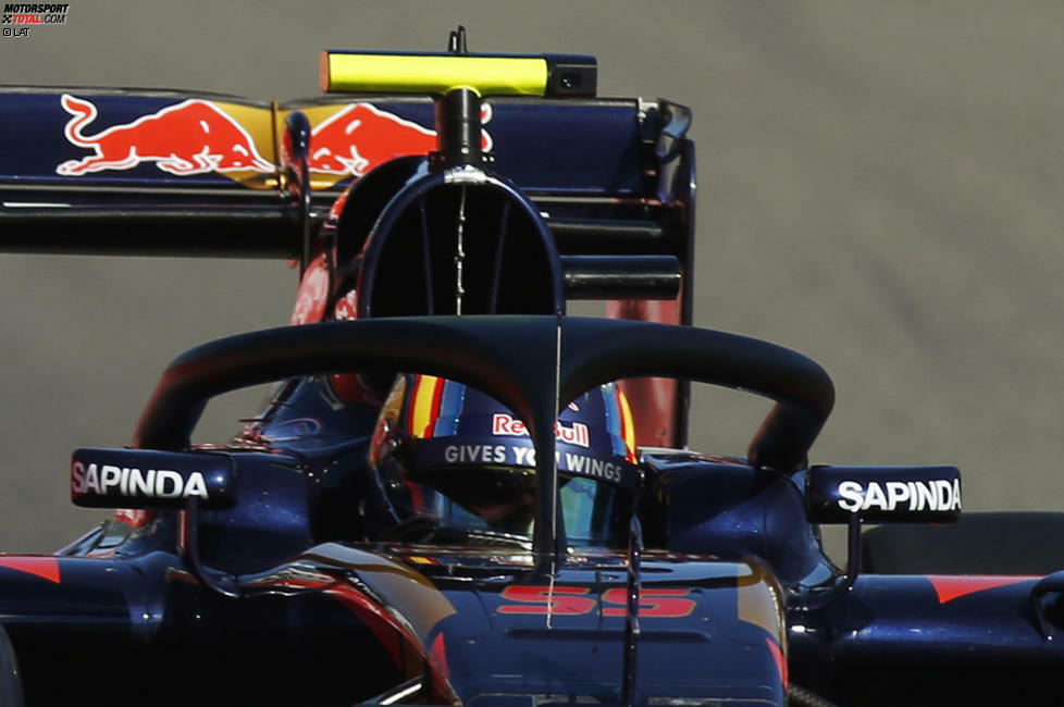 Vier Teams (Mercedes, Red Bull, Force India, Toro Rosso) probieren in Spa den Halo-Cockpitschutz aus. Urteil: Die Sicht ist selbst durch die Senke Eau Rouge in Ordnung. Mit Sensoren in der Airbox misst Toro Rosso die aerodynamischen Verwirbelungen, die Halo verursacht.