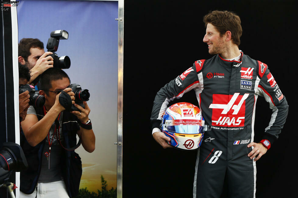 Romain Grosjean (Haas, #8) ist überzeugt, dass er für das neue Team aus den USA gleich in der ersten Saison WM-Punkte holen wird.