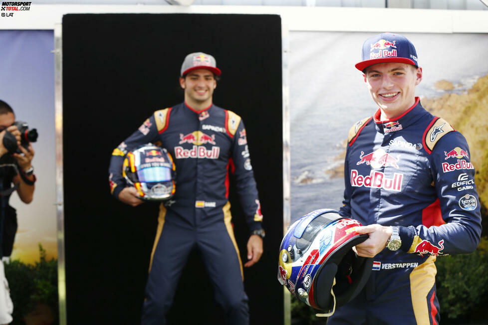 Nur für einen von beiden wird langfristig im Red-Bull-Universum Platz sein: Wird 2016 zum Stechen zwischen Carlos Sainz (Toro Rosso, #55) und Max Verstappen (Toro Rosso, #33)?