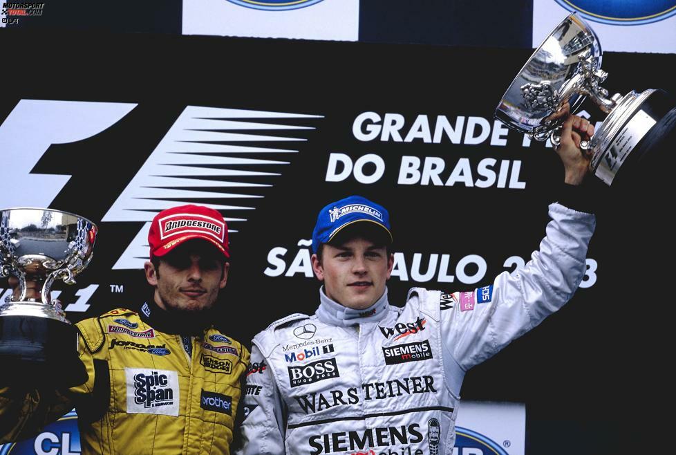 Der Brasilien-Grand-Prix 2003 wurde mit einer roten Flagge abgebrochen, wodurch der Sieg Giancarlo Fisichella zugesprochen wurde. Es war sein erster und der letzte Grand-Prix-Triumph für Jordan. Außerdem war es der einzige Erfolg im 21. Jahrhundert für Ford-Cosworth, der 176. Grand-Prix-Sieg insgesamt.