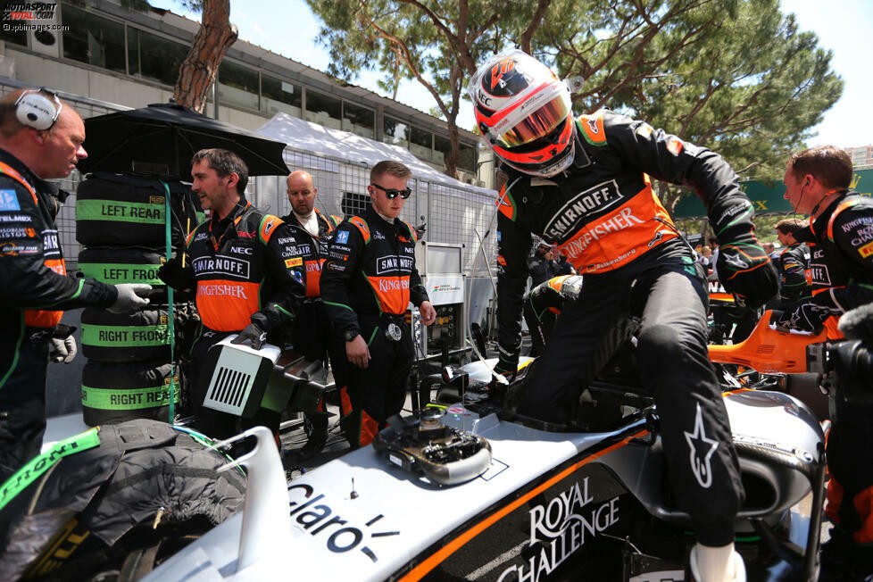 Nico Hülkenberg (Force India) wird sein 100. Formel-1-Rennen absolvieren.