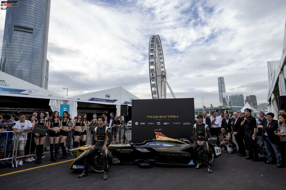 Techeetah (2015/16: nicht angetreten), Qing-Hua Ma & Jean-Eric Vergne: Der Geheimfavorit der neuen Formel-E-Saison! Techeetah hat das Team Aguri übernommen und sich den aktuellen Renault-Antrieb gesichert. Mit diesem war man bei den Tests sofort mit an der Spitze. Speziell auf Jean-Eric Vergne sollte man daher aufpassen!