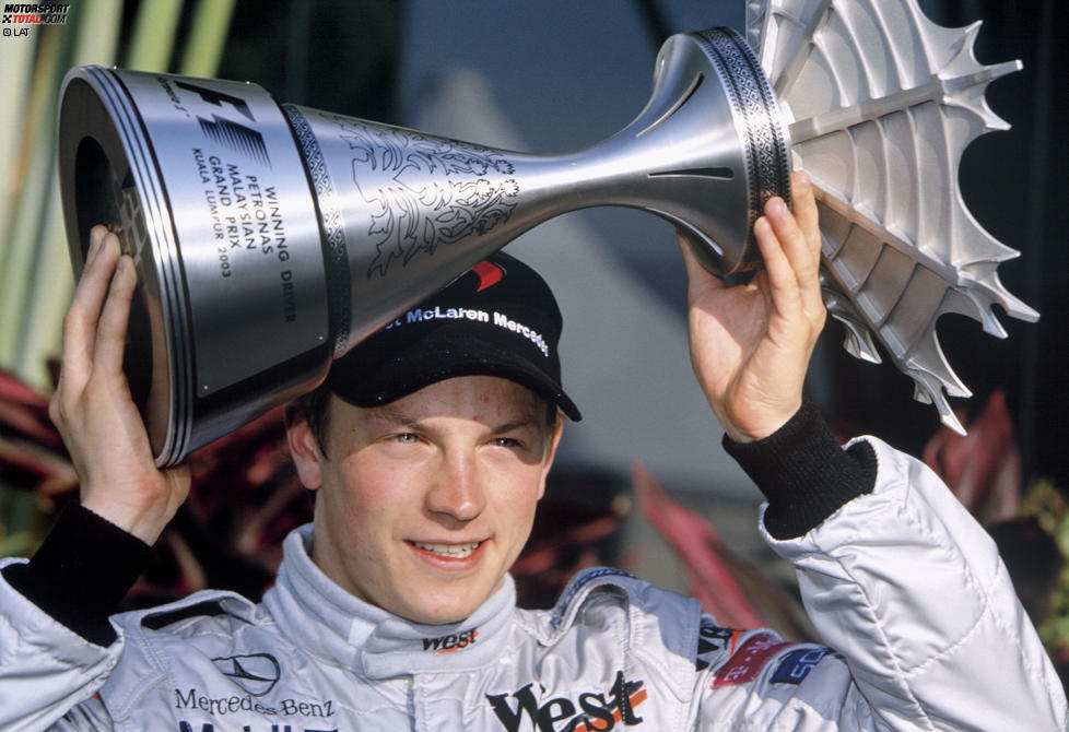Räikkönens Sieg im Jahr 2003 war sein erster in der Formel 1. Seither hat er 19 weitere Male gewonnen, zuletzt beim Grand Prix von Australien 2013 auf Lotus.