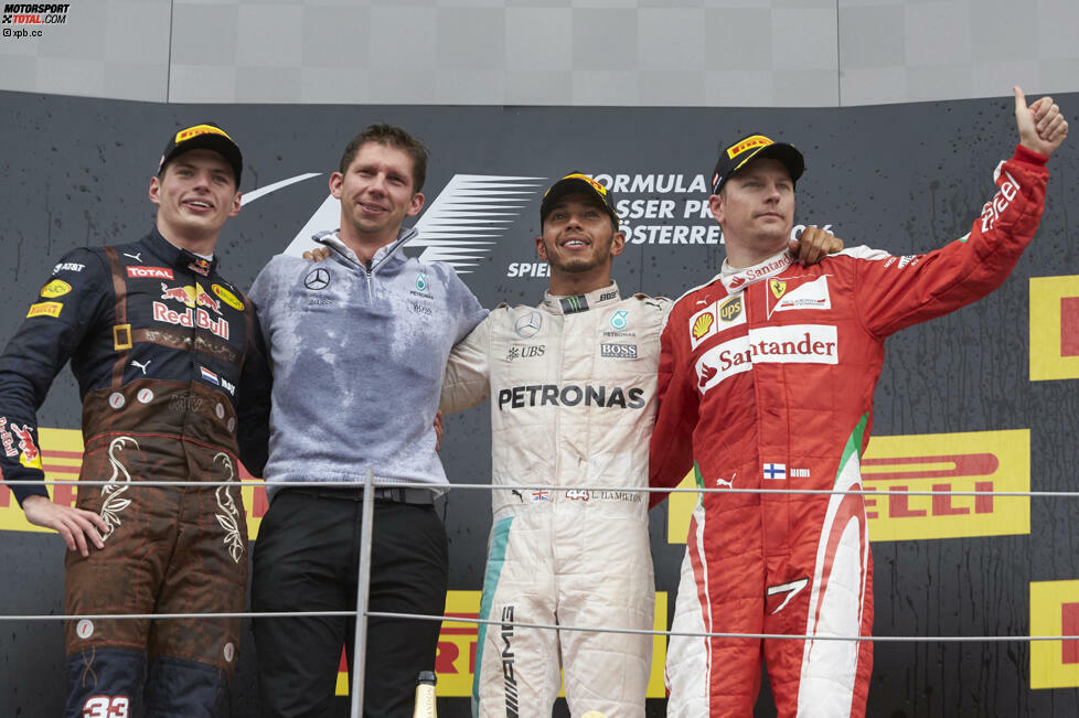 So erbt Verstappen den zweiten, Räikkönen den dritten Platz - und Hamilton hat in der WM statt 31 nur noch elf Punkte Rückstand. Nach dem zweiten Mercedes-Crash denkt Toto Wolff erstmals offen über Stallorder nach. Und sagt genervt: 