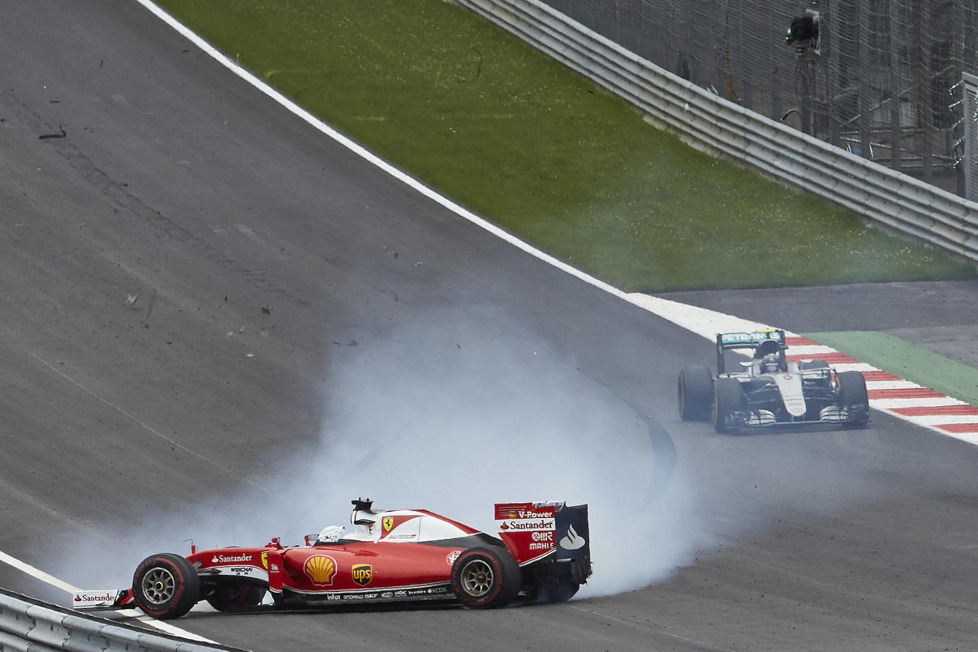 Das war das Formel-1-Rennen in Spielberg 2016: Hamilton crasht in der letzten Runde mit Rosberg, Vettel fliegt mit 300 ab