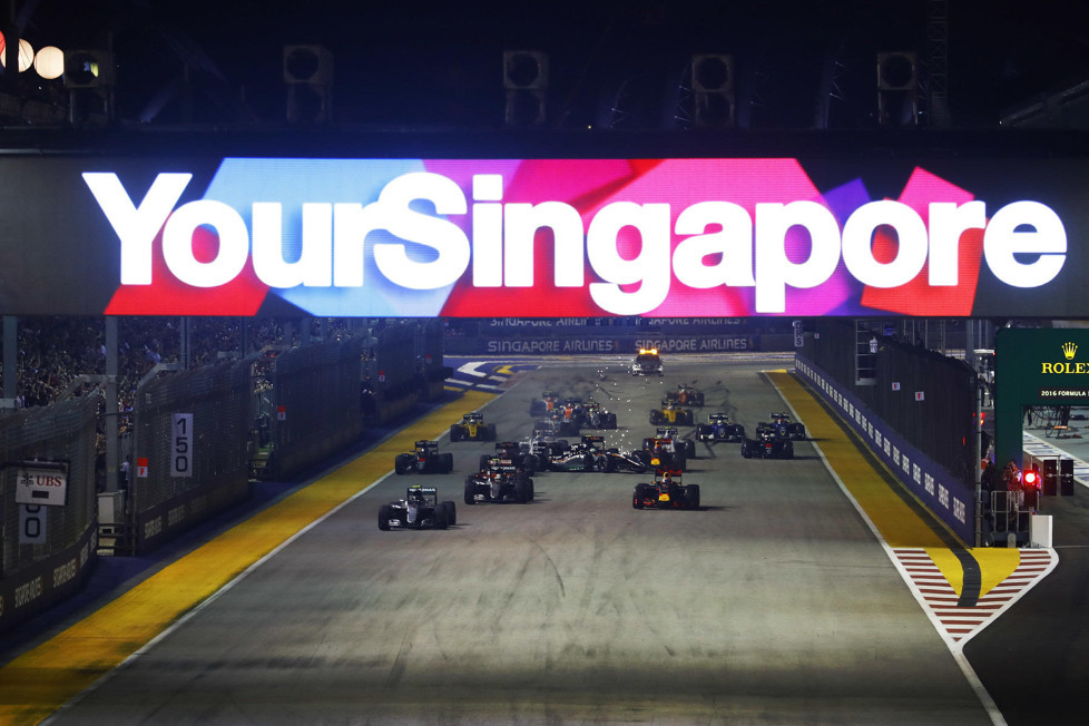 Das war das Formel-1-Rennen in Singapur: Rosberg dominiert in der Nacht, Vettel zeigt tolle Aufholjagd
