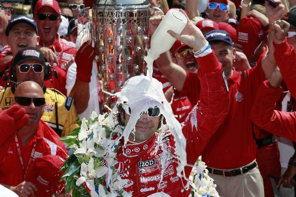 Siegermilch - Vielleicht die bekannteste Indy-Tradition: 1936 trank Sieger Louis Meyer in der Victory Lane ein Glas Buttermilch - und hatte wohl keine Ahnung, was er damit auslöste. Seit 1956 ist dieses Ritual (auch dank der entsprechenden Sponsoren) aus Indianapolis nicht mehr wegzudenken.