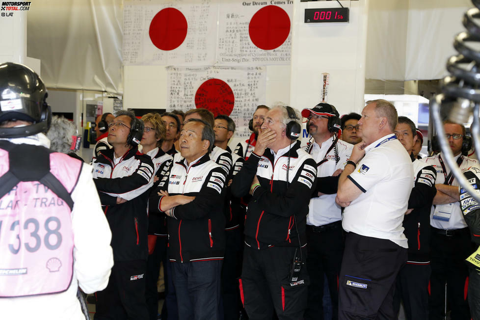 Der Schockmoment in der Toyota-Box um 14:54 Uhr. 