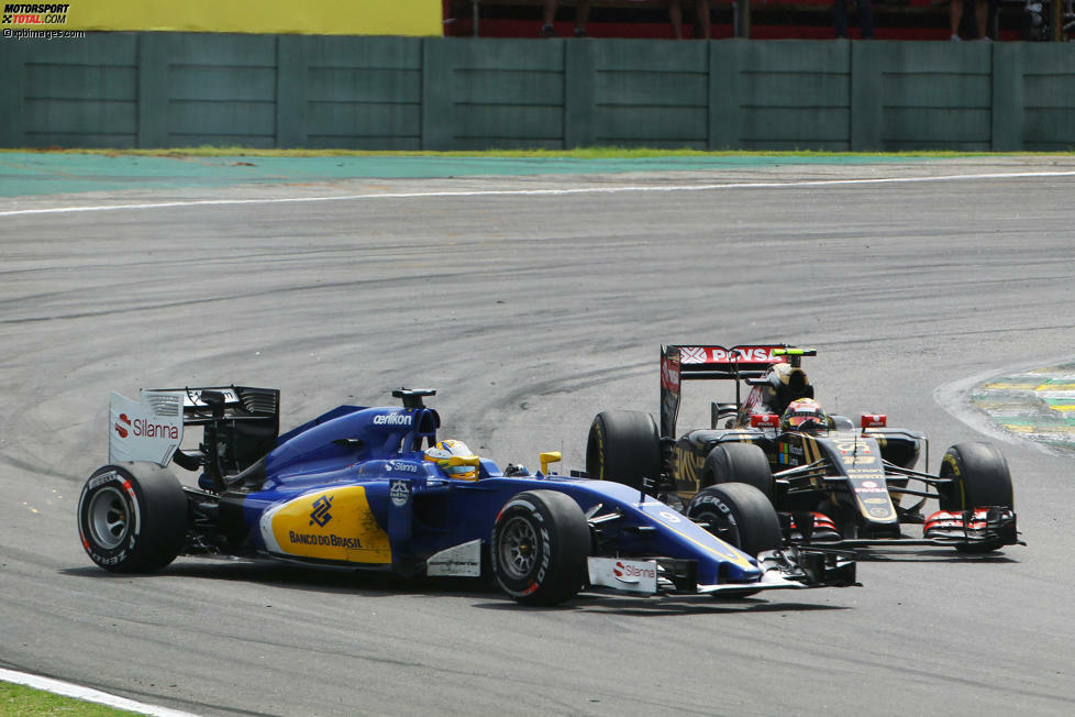 Brasilien-Grand-Prix (2015): (Vorerst) Letzter Maldonado-Crash in der Formel 1. Kollision mit Marcus Ericsson.