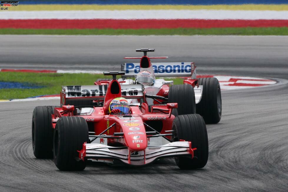 Grand Prix von Malaysia 2006 - P5: In seinem Debütrennen für Ferrari in Bahrain zeigte sich Massa von seiner 