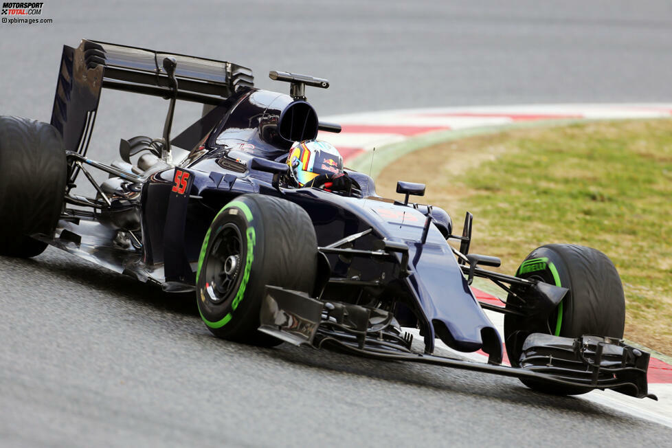 Der Toro Rosso-Ferrari STR11 von Max Verstappen und Carlos Sainz (provisorische Lackierung)