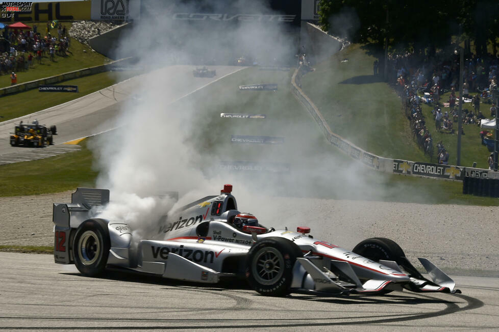 Elkhart Lake: Beim Comeback auf der Road America ist Will Power nicht zu schlagen: Sein einzig nennenswerter Gegner Scott Dixon fällt bereits zu Beginn des Rennens mit Motorschaden aus, danach kann keiner mehr dem Australier gefährlich werden. Pagenaud hingegen kommt mit der Strecke nicht zurecht und wird nur 13.