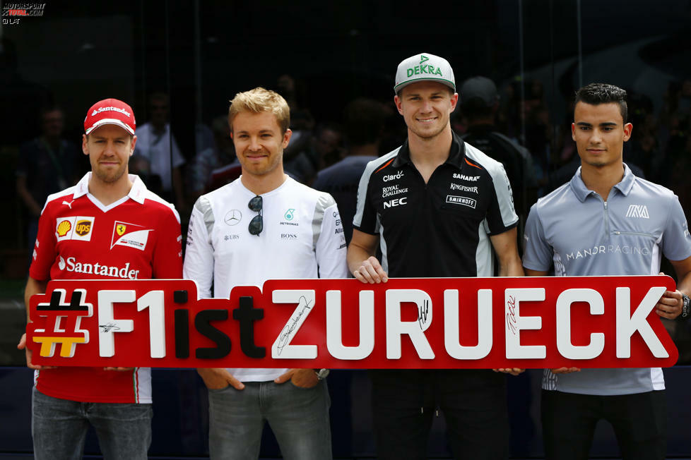 Neben dem Ferrari-Piloten freuen sich auch Nico Rosberg, Nico Hülkenberg und Pascal Wehrlein auf das Comeback des Deutschland-Grand-Prix. 