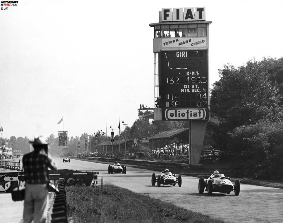 Monza (Italien) 1960: Phil Hill holt auf Ferrari den letzten Sieg eines Front-Mittelmotors. Das Rennen wird von Lotus, BRM und Cooper boykottiert.