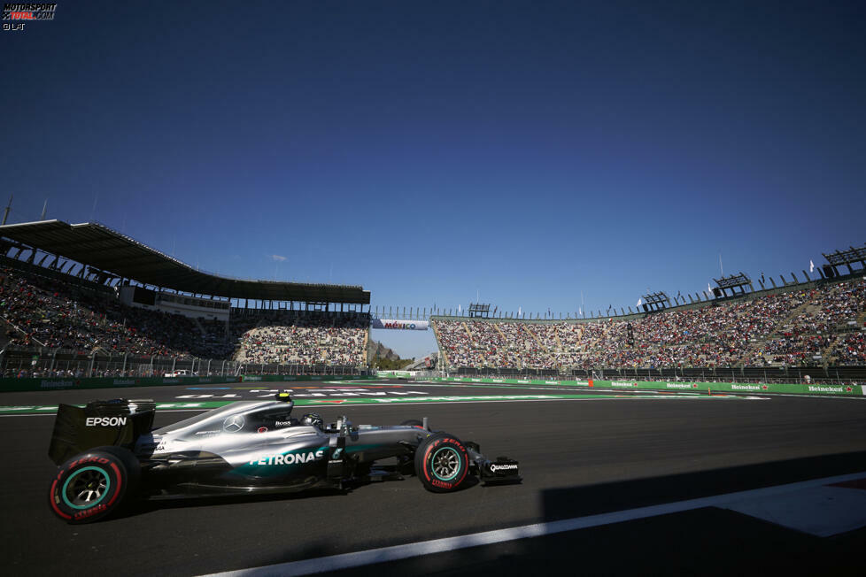 In Mexiko schwächelt Rosberg und liegt kurz vor Ende des Qualifyings nur auf Platz vier, ehe er eine Runde aus dem Hut zaubert, die ihm nicht mehr viele zugetraut hätten und erkämpft Startplatz zwei. Der WM-Leader wird auch im Rennen hinter Hamilton Zweiter. 
Stand nach 19 Rennen: 1. Rosberg (349), 2. Hamilton (330)