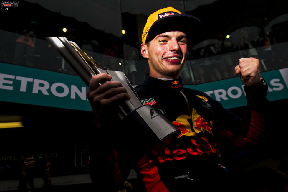 Nach WM-Rang fünf 2016 muss sich Verstappen 2017 mit Platz sechs begnügen. Viele Pannen, Technikdefekte und Fehler ruinierten ihm die erste Saisonhälfte. Die Highlights: Siege in Malaysia und Mexiko.