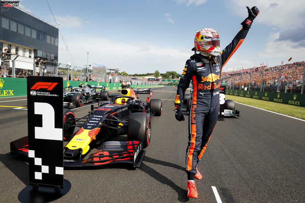 Zumindest schafft Verstappen 2019 eine andere Hürde: Er fährt seine erste Pole-Position ein. Im Qualifying in Ungarn ist es endlich so weit. 