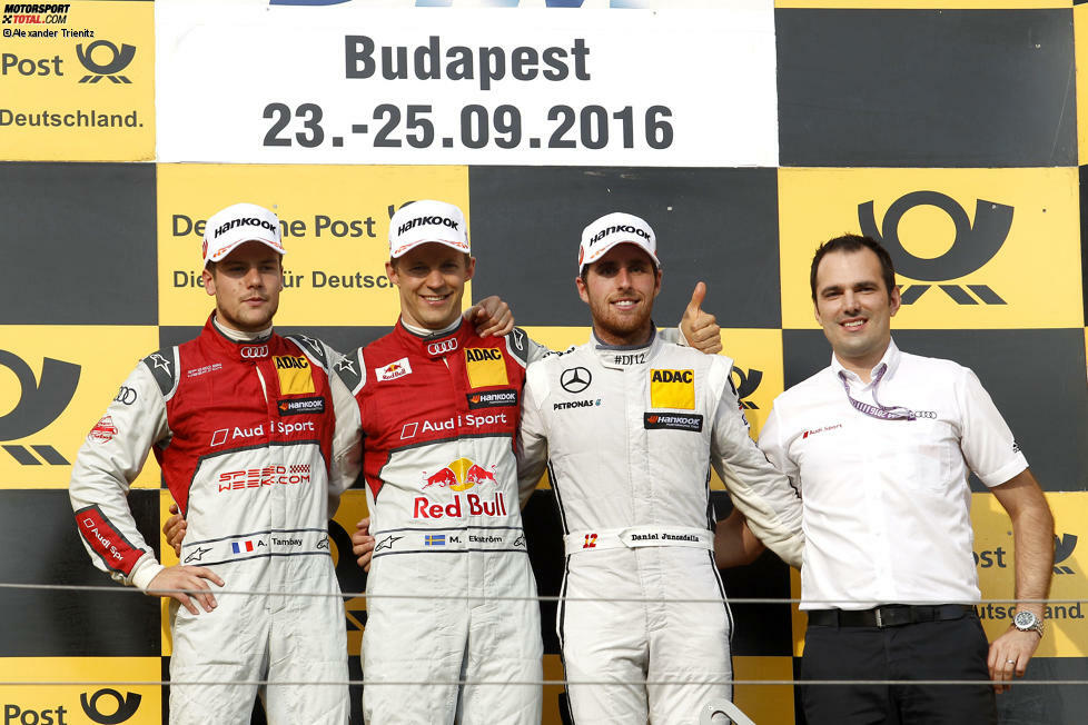 Hungaroring 2016, Rennen 2: Mattias Ekström (Abt-Audi) ist der glückliche Sieger auf dem Hungaroring.