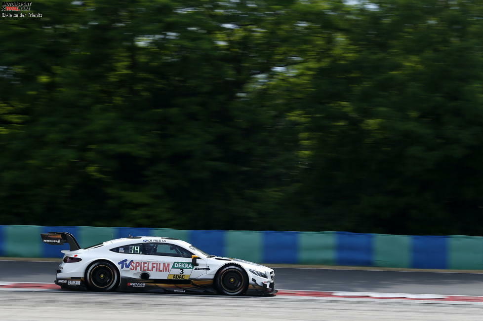 Hungaroring 2017, Rennen 1: Nach über einen Jahr gewinnt Mercedes-Pilot Paul di Resta wieder ein DTM-Rennen. Nur wenige Wochen später kommt der Schotte an gleicher Stelle als Williams-Ersatzfahrer zu seinem Formel-1-Comeback, um für den kranken Felipe Massa einzuspringen.